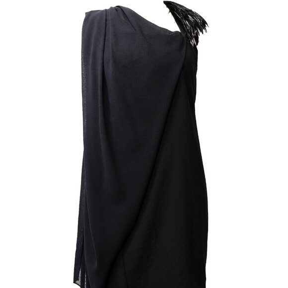 Helmut Lang Feather Shoulder Dress - Picture 1 of 6